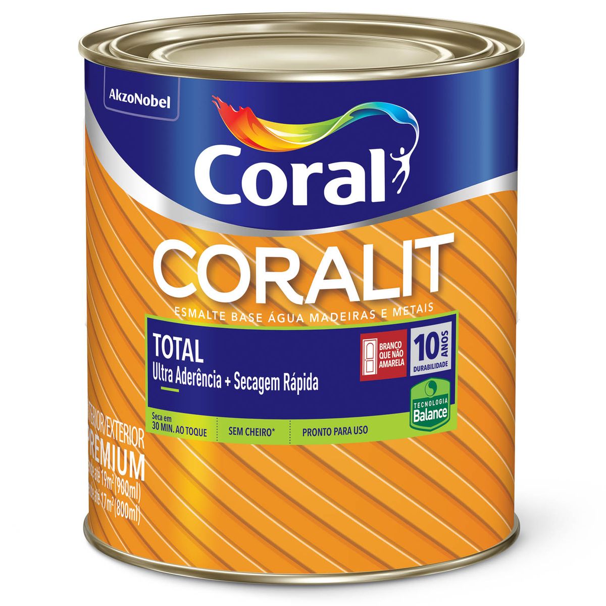 Esmalte Coralit Zero Base Agua Preto Fosco 900ml Premium para Madeiras e Metais, marca Tintas Coral - Foto 2