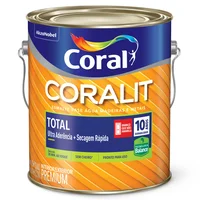 Esmalte Coralit Zero Base Agua Preto Fosco 3.6l Premium para Madeiras e Metais