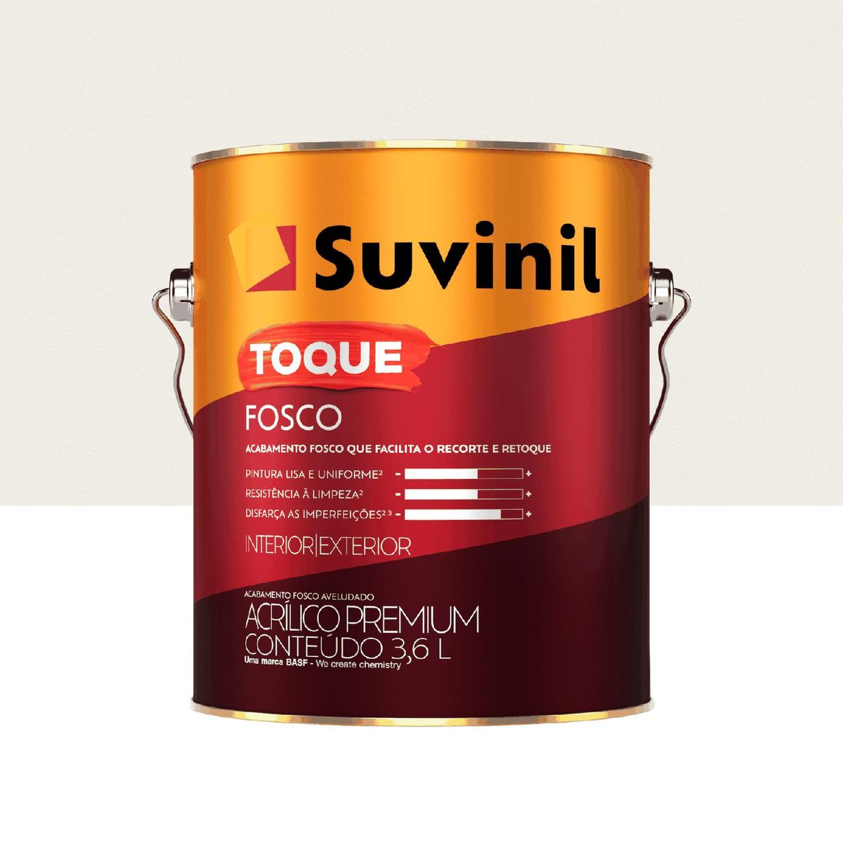 Tinta Acrílica Toque Premium Fosco Interno e Externo Branco Neve 3,6L Suvinil, marca Suvinil - Foto Principal