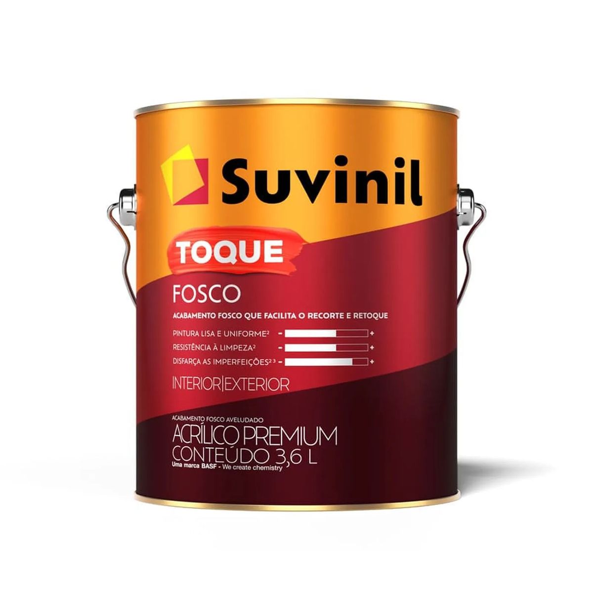 Tinta Acrílica Toque Premium Fosco Interno e Externo Gelo 3,6L Suvinil, marca Suvinil - Foto Principal