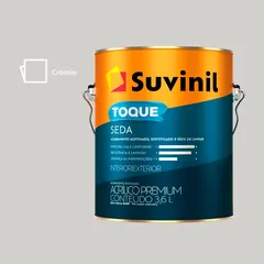 Tinta Acrílica Toque de Seda Premium Acetinado Interno e Externo Cromio 3,6L Suvinil