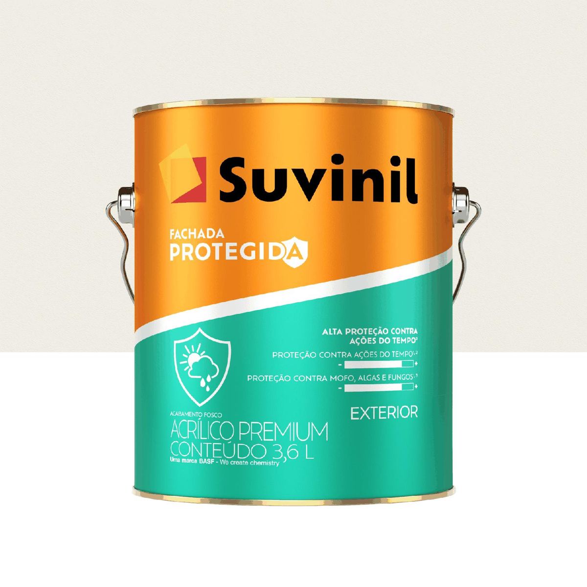 Tinta Acrílica Fachada Protegida Premium Fosco Externo Branco Neve 3,6L Suvinil, marca Suvinil - Foto Principal
