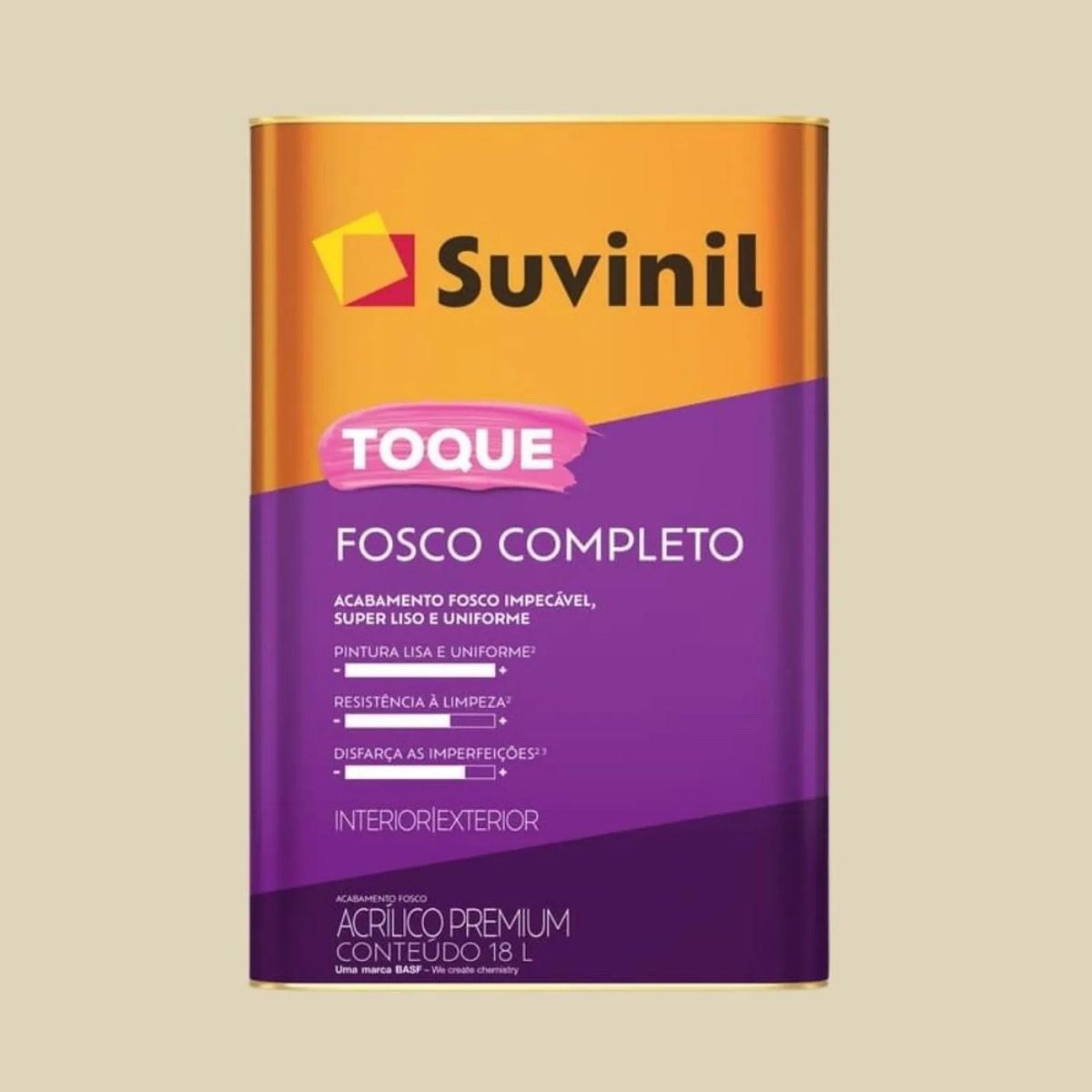 Suvinil Toque Fosco Completo 18l Palha, marca Suvinil - Foto Principal