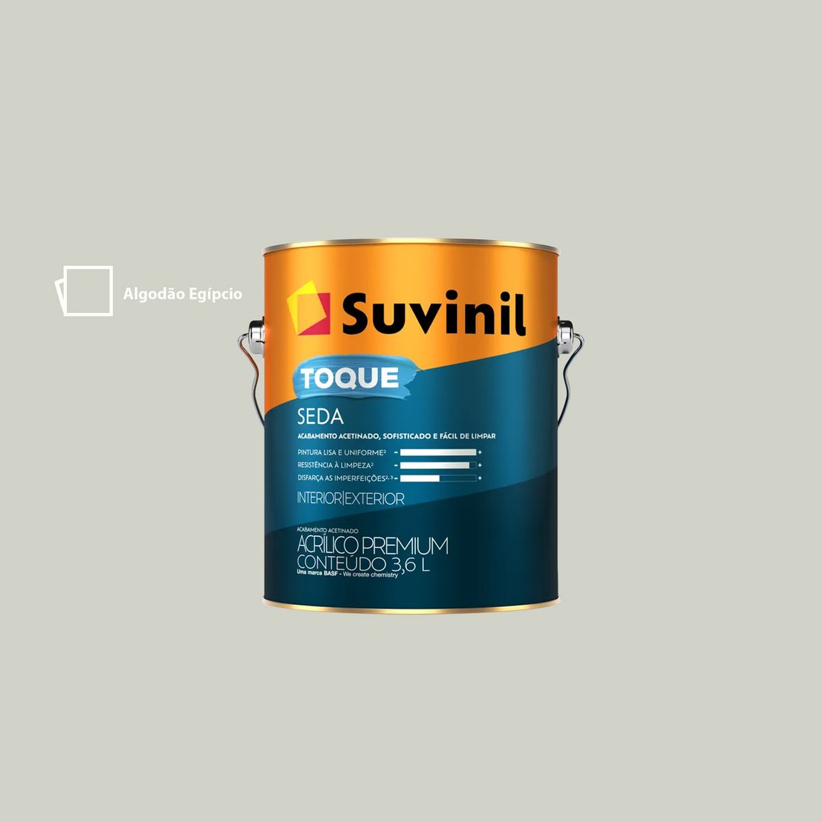 Tinta Acrílica Toque de Seda Premium Acetinado Interno e Externo Algodão Egipcio 18L Suvinil, marca Suvinil - Foto Principal