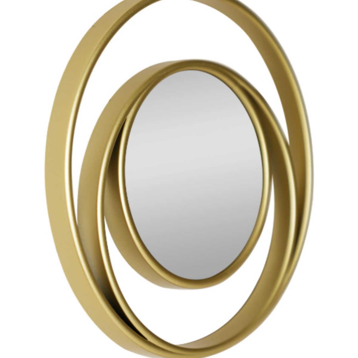 Espelho Decorativo 25cm Redondo Pvc Abstrato Dourado Hc, marca Casa Bonita - Foto Principal