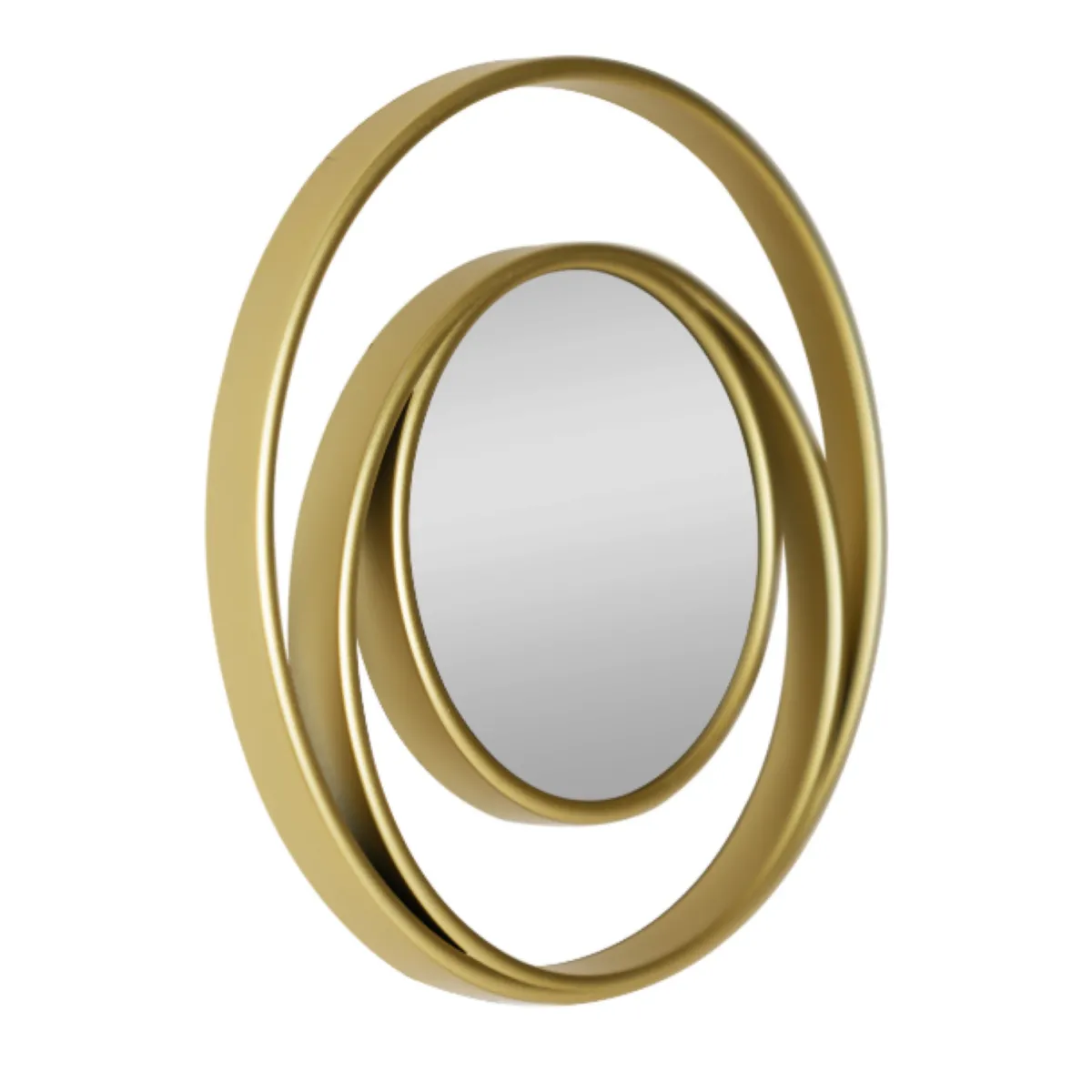 Espelho Decorativo 25cm Redondo Pvc Abstrato Dourado Hc, marca Casa Bonita - Foto Principal