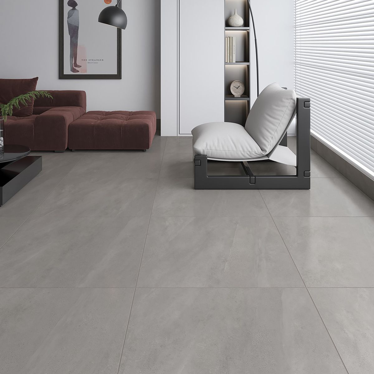 Piso Acetinado Retificado Sorrento Grigio 75x75cm Caixa 2,28, marca Incopisos - Foto Principal