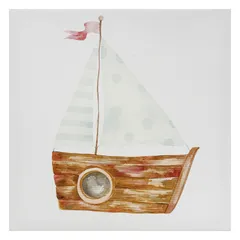Quadro Infantil Barquinho 30x30cm
