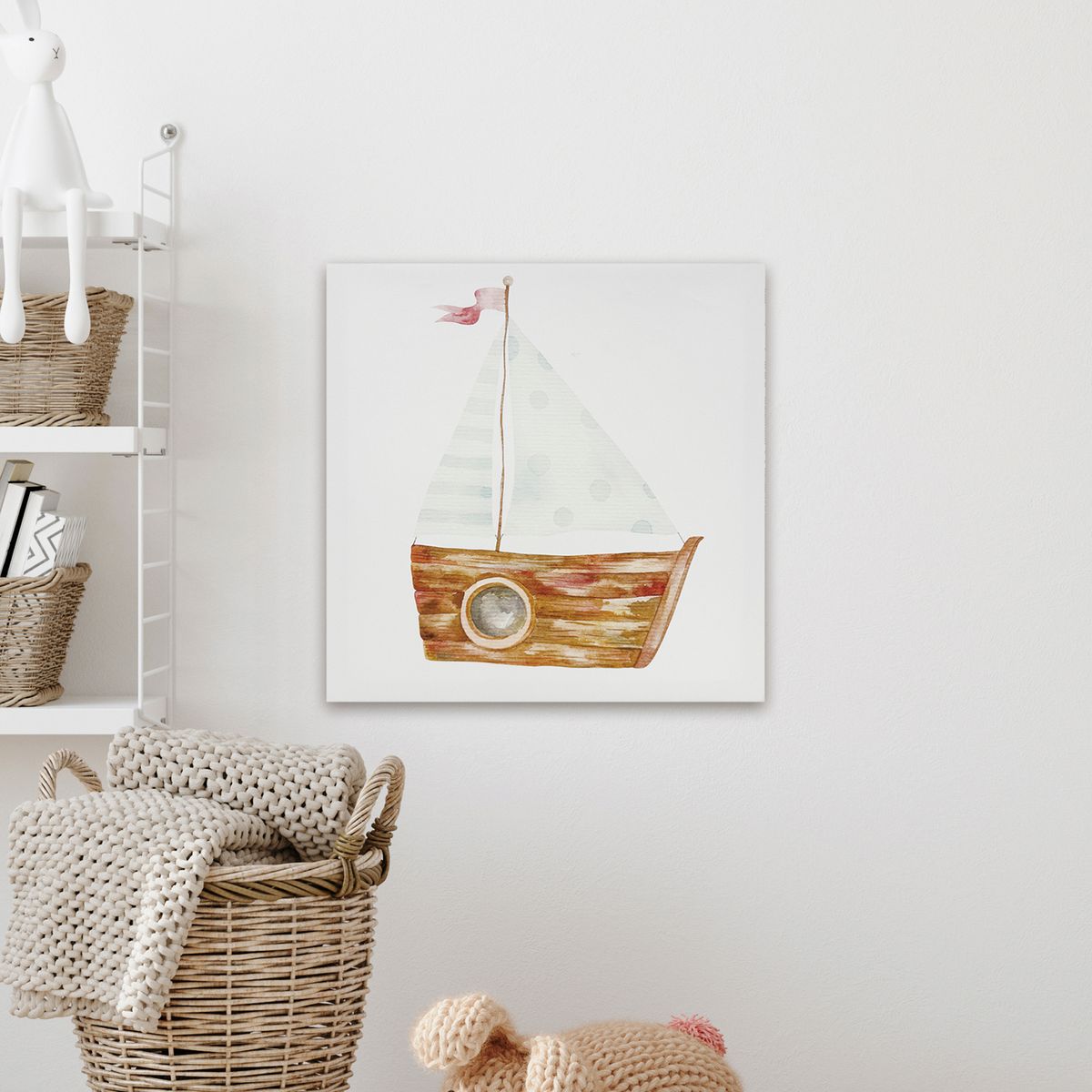 Quadro Infantil Barquinho 30x30cm, marca Just Home Collection - Foto 2