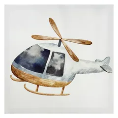 Quadro Infantil Helicóptero 30x30cm