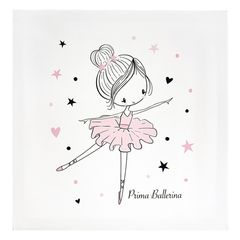 Quadro Infantil Bailarina 30x30cm
