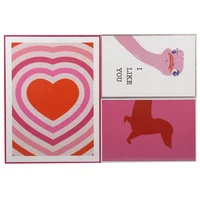 Conjunto 3 Quadros Decorativos Rosado 60x40cm