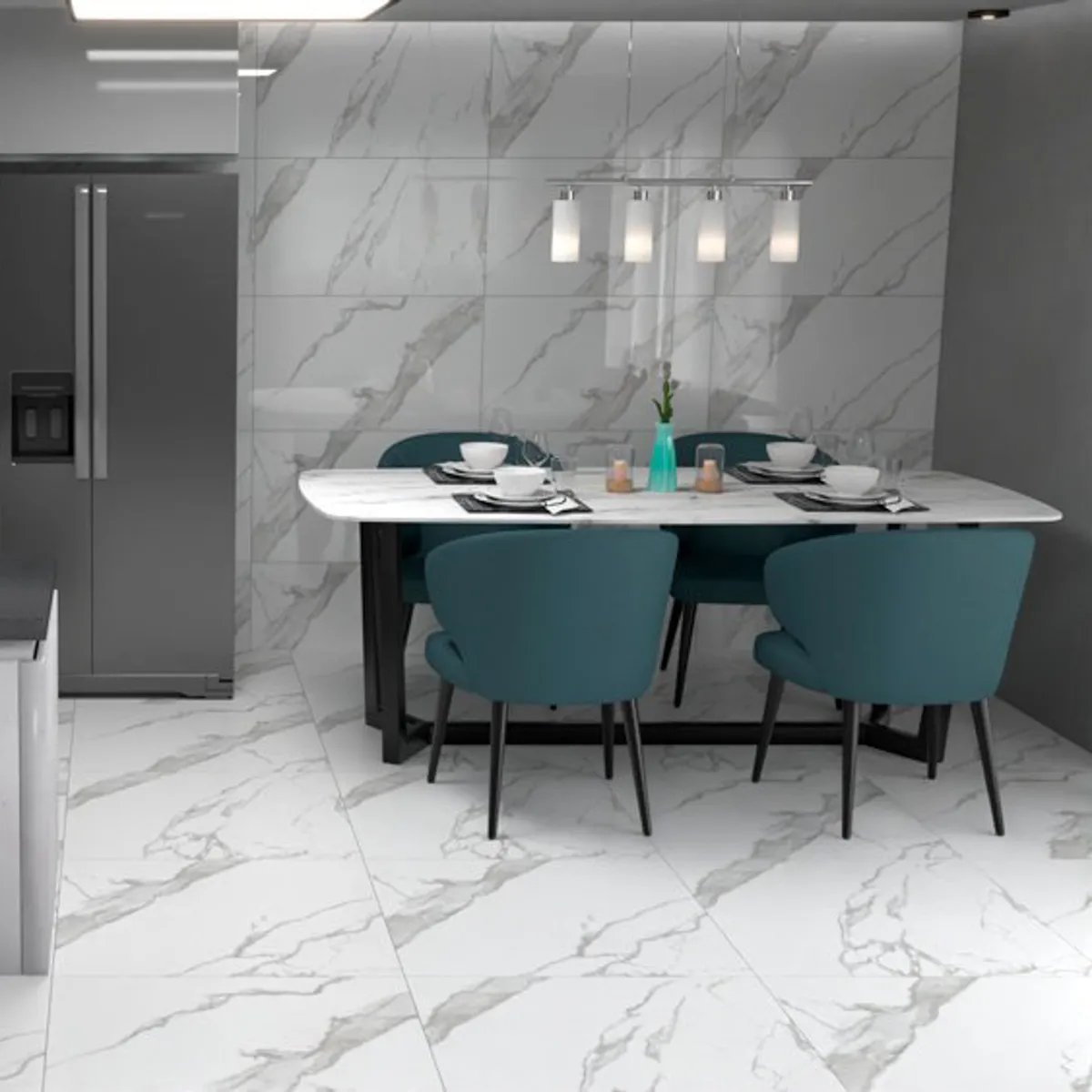 Piso R70632 Branco Retificado Acetinado 70x70cm Rochaforte Caixa 3,43m², marca Cerâmica São José - Foto 2