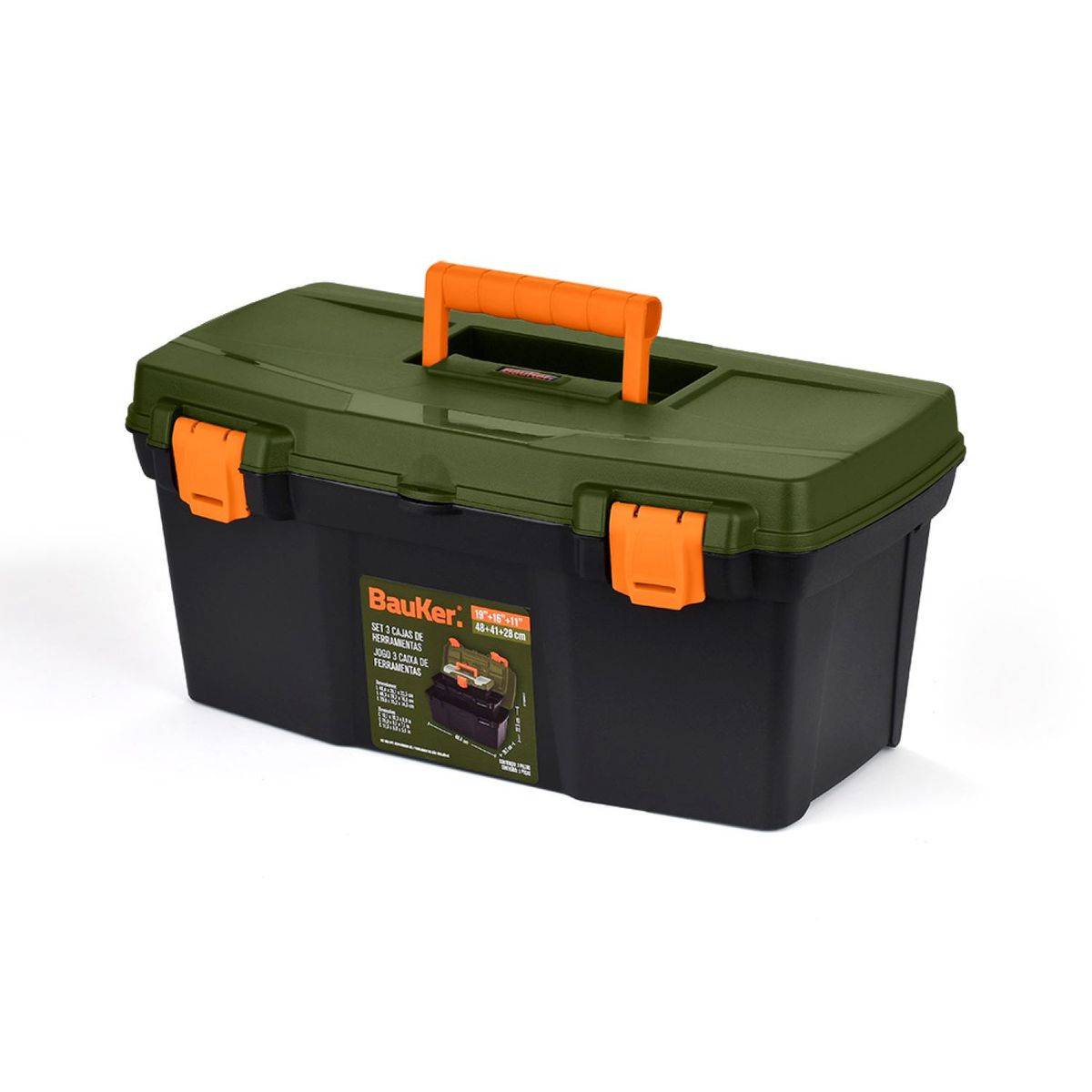 Conjunto de 3 Caixas Hp 19"16" e 11" Bauker, marca Bauker - Foto 2