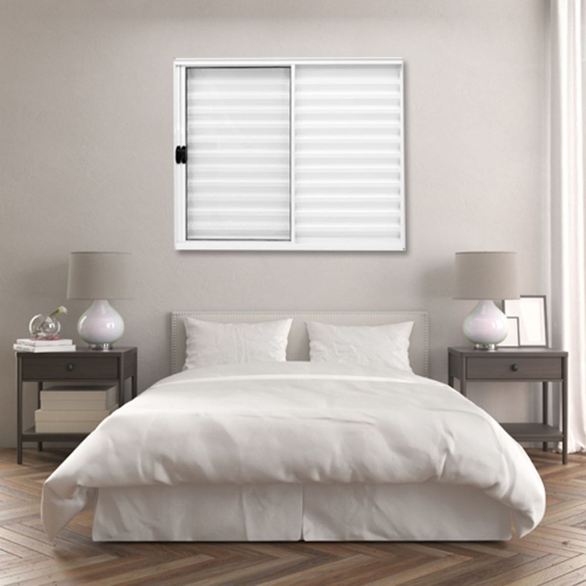Veneziana 3folhas 100x150 Branco, marca Lux Esquadrias - Foto 2