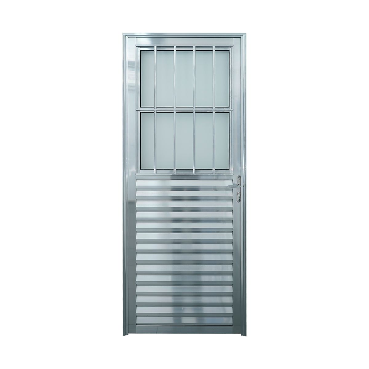 Porta Social 210x80 Esquerda Vidro m Boreal Brilho, marca Lux Esquadrias - Foto Principal