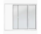 Janela de Correr 2 Folhas Móveis sem Grade Alumínio Branco 100x120cm