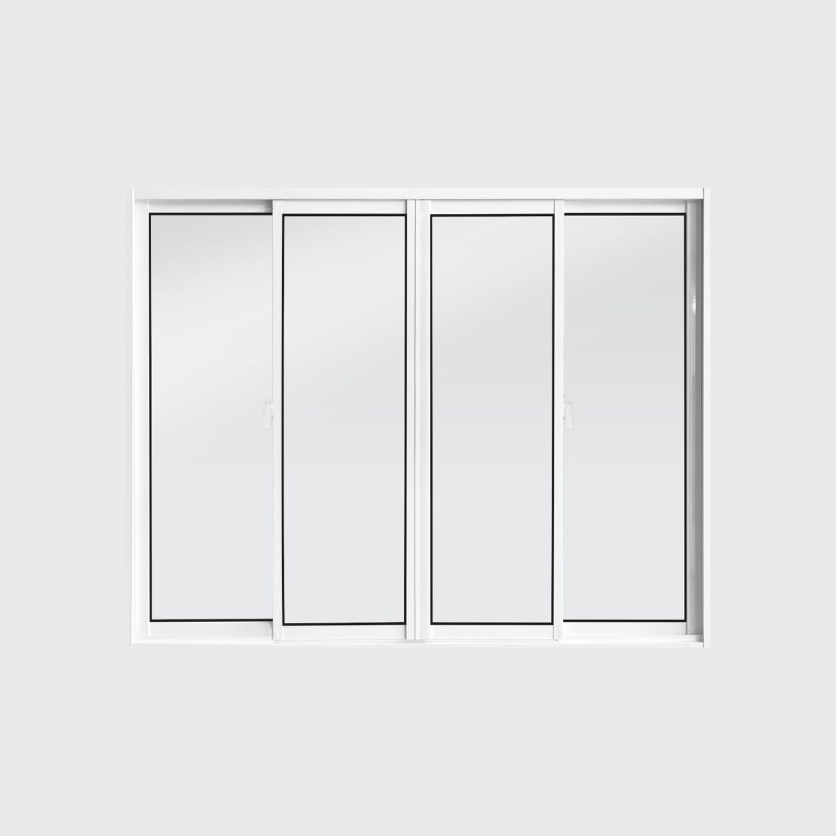 Janela de Correr 4 Folhas sem Grade Alumínio Branco 100x120cm, marca  - Foto 2