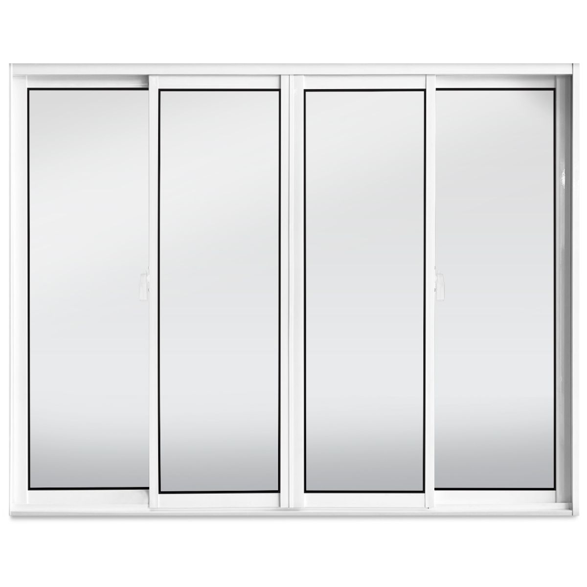 Janela de Correr 4 Folhas sem Grade Alumínio Branco 100x120cm, marca  - Foto Principal