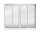 Janela de Correr 4 Folhas sem Grade Alumínio Branco 100x120cm