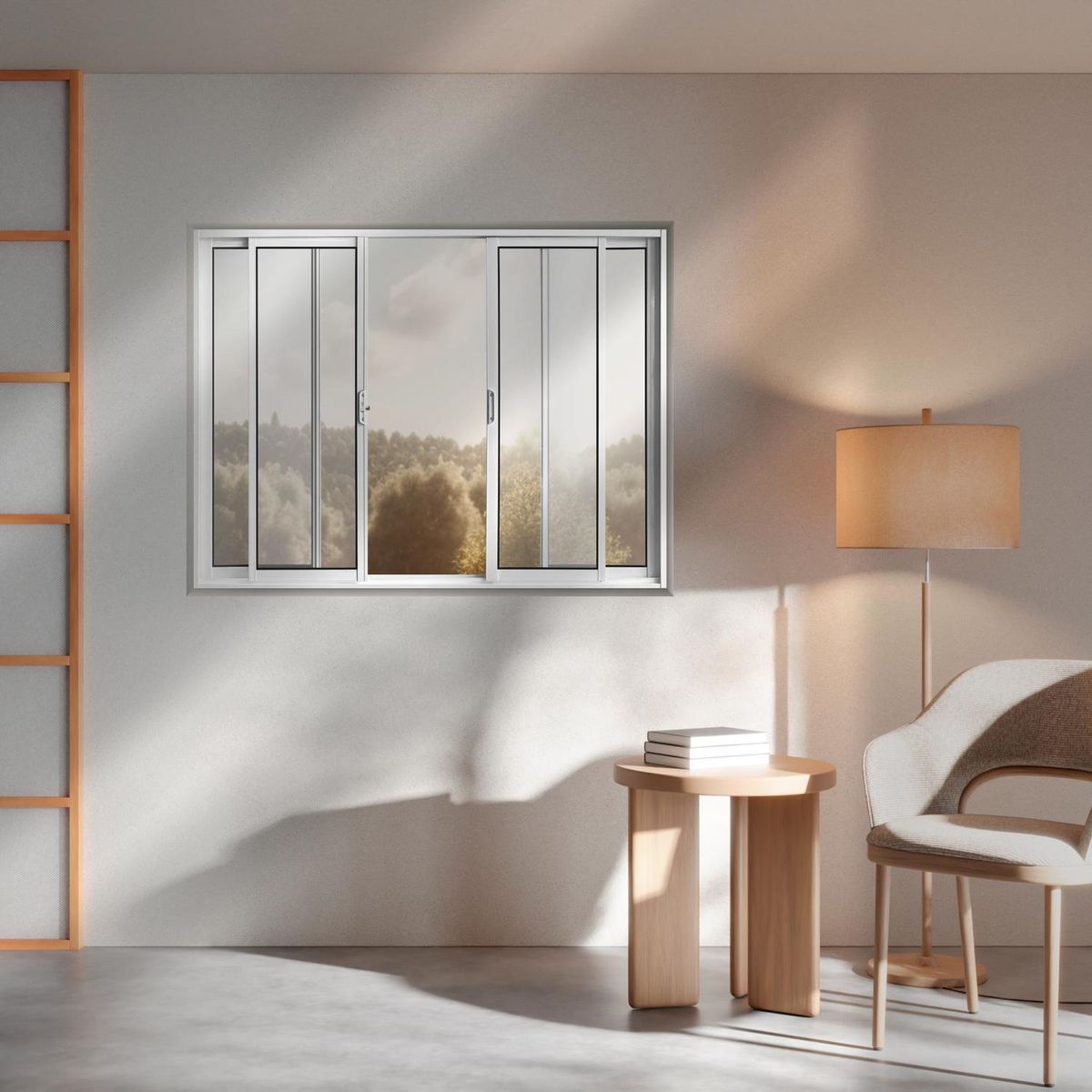 Janela de Correr 2 Folhas Móveis com Grade Alumínio Branco 100x120cm, marca Aluvid - Foto 2