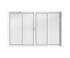 Janela de Correr 4 Folhas sem Grade Alumínio Branco 100x150cm
