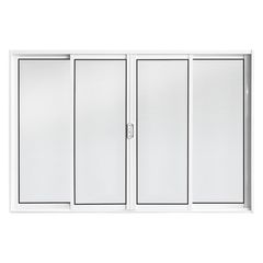 Janela de Correr 4 Folhas sem Grade Alumínio Branco 100x150cm