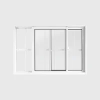 Janela 2 Folhas Moveis 100x150 com Grade Branca Linha Slim