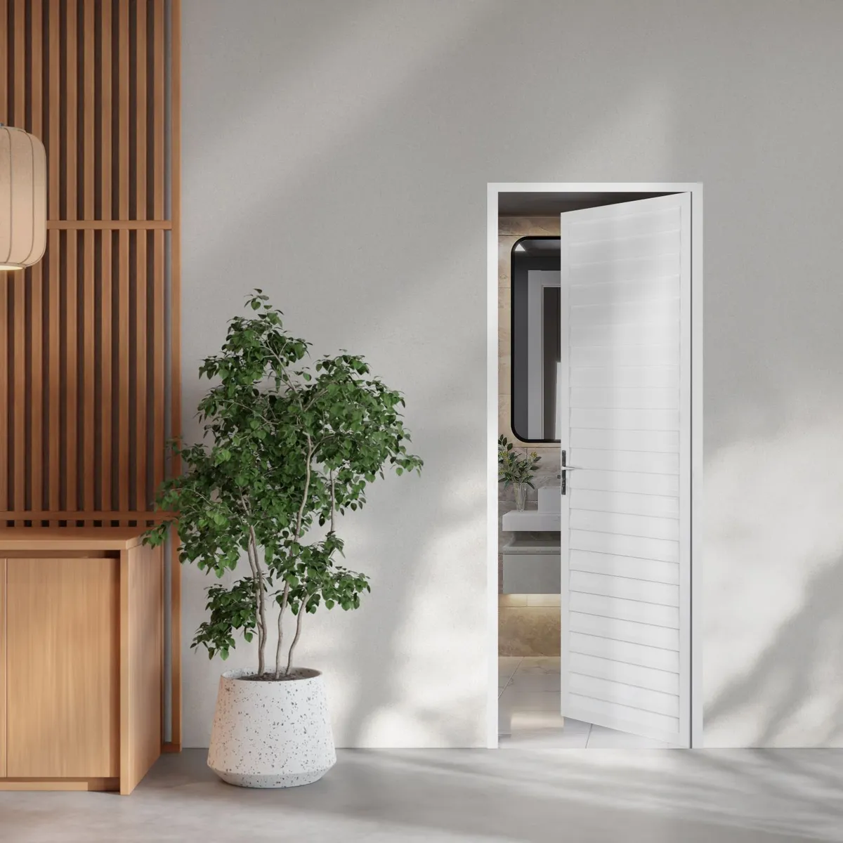 Porta Palheta Alumínio Branco Direita 210x80cm, marca  - Foto 2