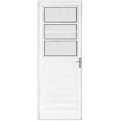 Porta Postigo Vidro Mini Boreal Alumínio Branco Direita 210x80cm
