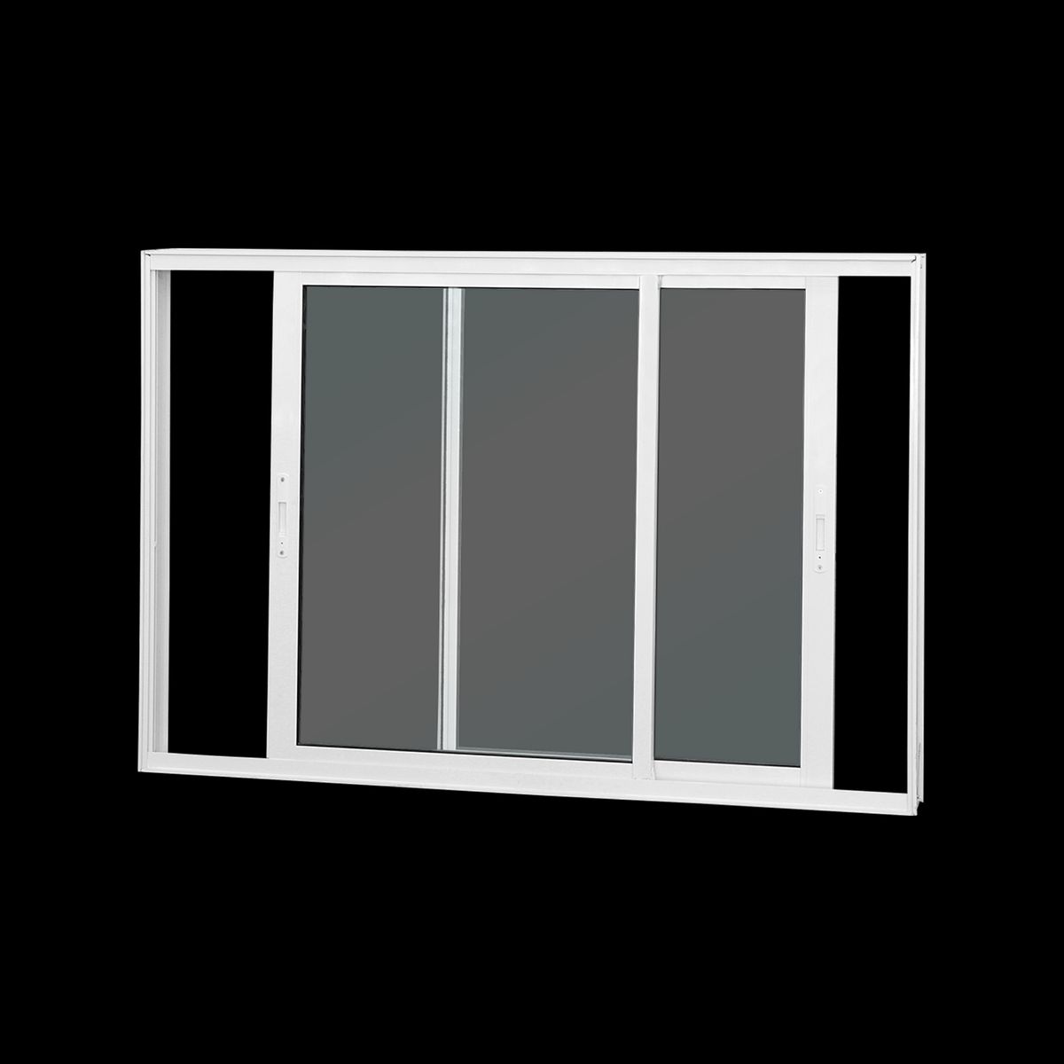 Janela de Correr 2 Folhas Moveis Vidro Liso Branco 100x120, marca  - Foto Principal