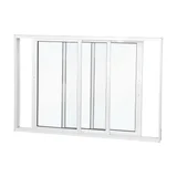 Janela de Correr 3 Folhas Moveis Vidro Liso Branco 100x120