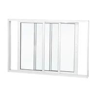 Janela de Correr 3 Folhas Moveis Vidro Liso Branco 100x120
