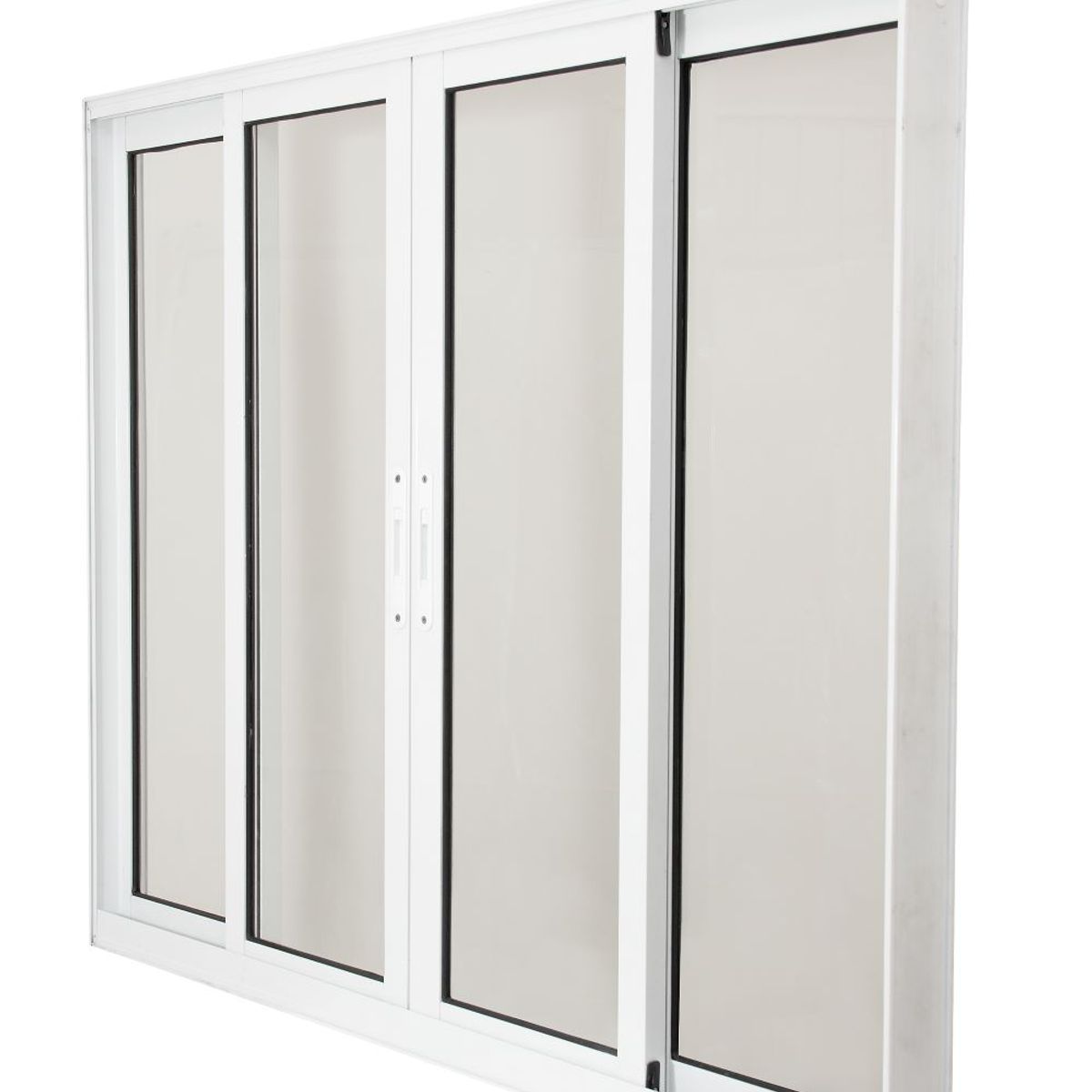 Janela de Correr 4 Folhas 2 Fixas Vidro Liso Branca 100x120, marca  - Foto Principal