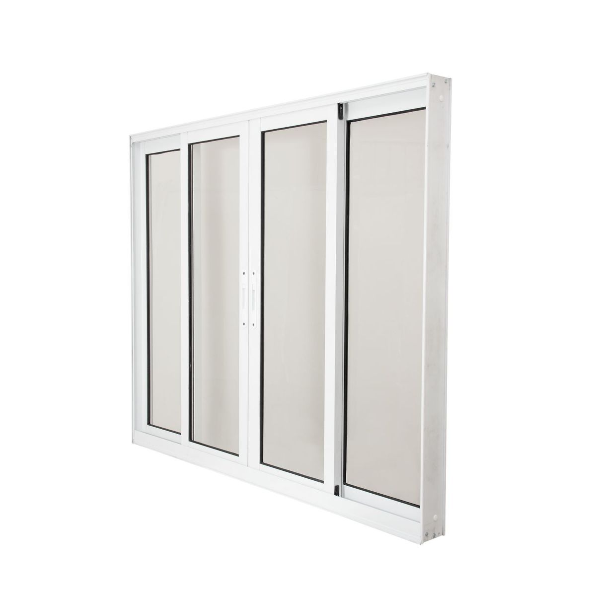 Janela de Correr 4 Folhas 2 Fixas Vidro Liso Branca 100x120, marca  - Foto Principal