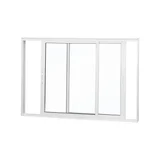 Janela de Correr 2 Folhas Moveis Vidro Liso Branco 100x200