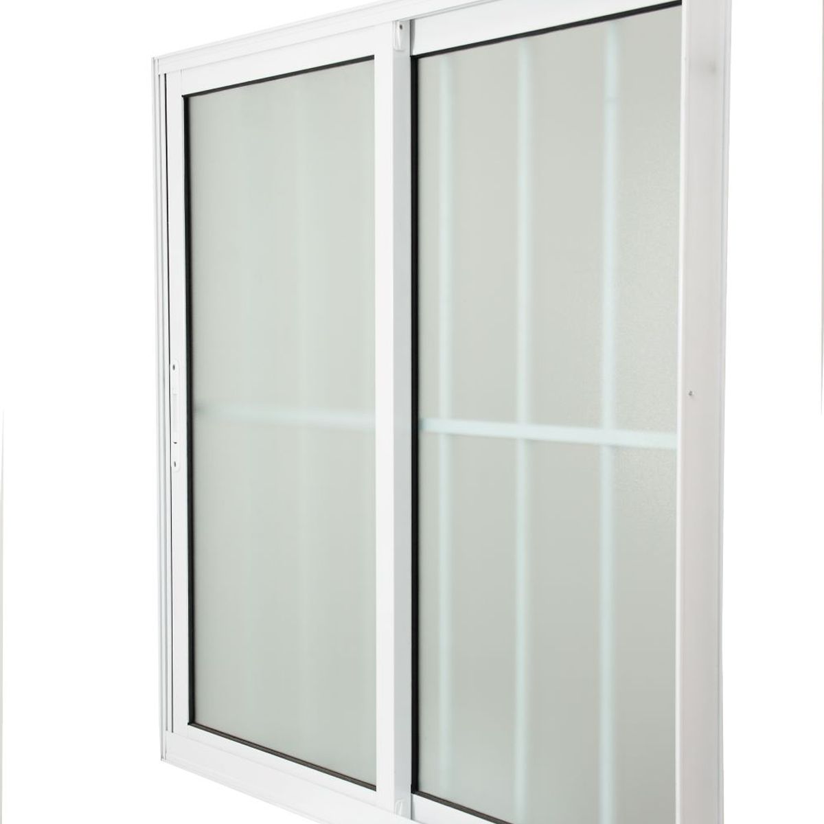 Janela de Correr 2 Folhas 1 Fixa Vidro Liso com Grade Branca 100x120, marca  - Foto Principal