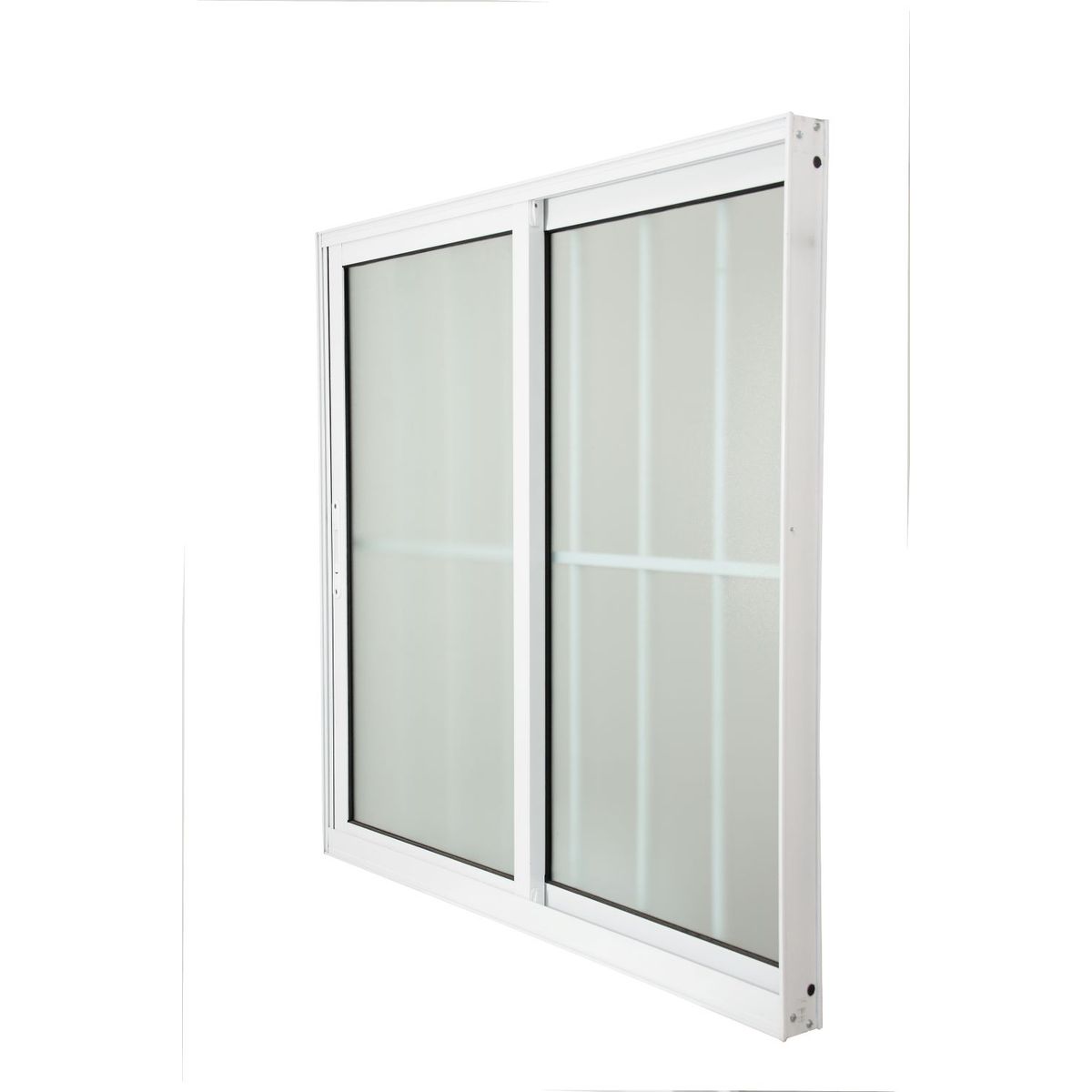 Janela de Correr 2 Folhas 1 Fixa Vidro Liso com Grade Branca 100x120, marca  - Foto Principal