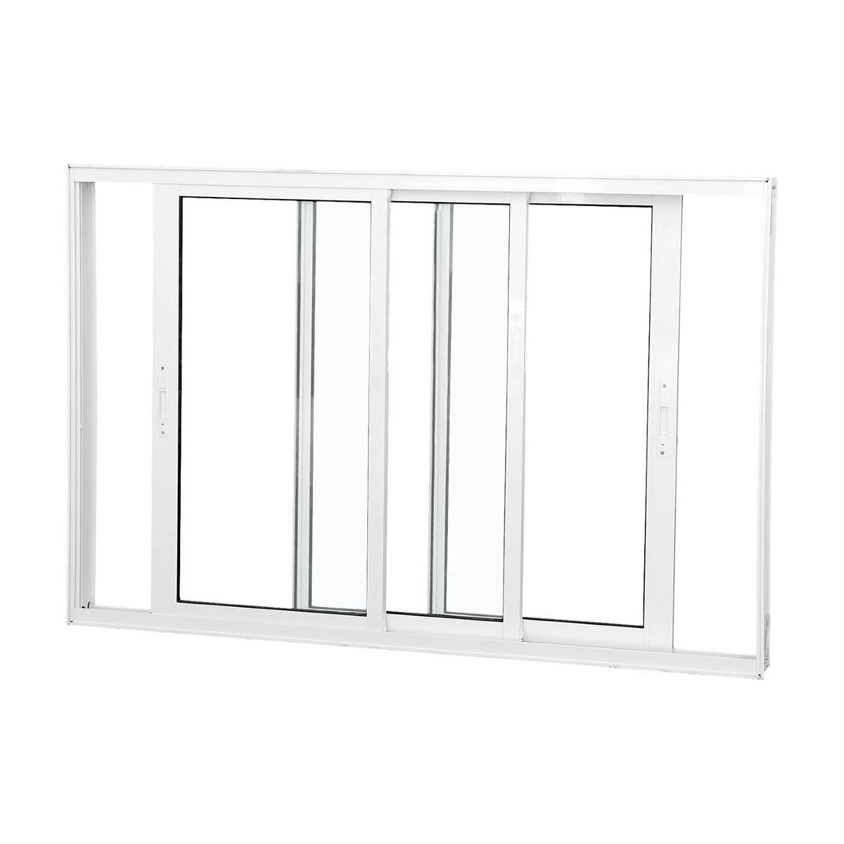 Janela de Correr 3 Folhas Moveis Vidro Liso Branca 100x150, marca  - Foto Principal