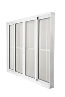 Janela de Correr 4 Folhas Moveis Vidro Liso com Grade Branco 100x120