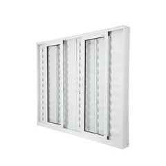 Veneziana 6 Folhas 2 Fixa Vidro Liso Branca 100x150