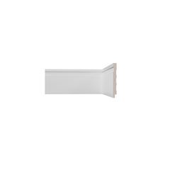 Rodapé Poliestireno Frisado Branco 240x10x1 Cecafi