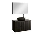 Gabinete para Banheiro Ripado 80cm Preto Astral Design