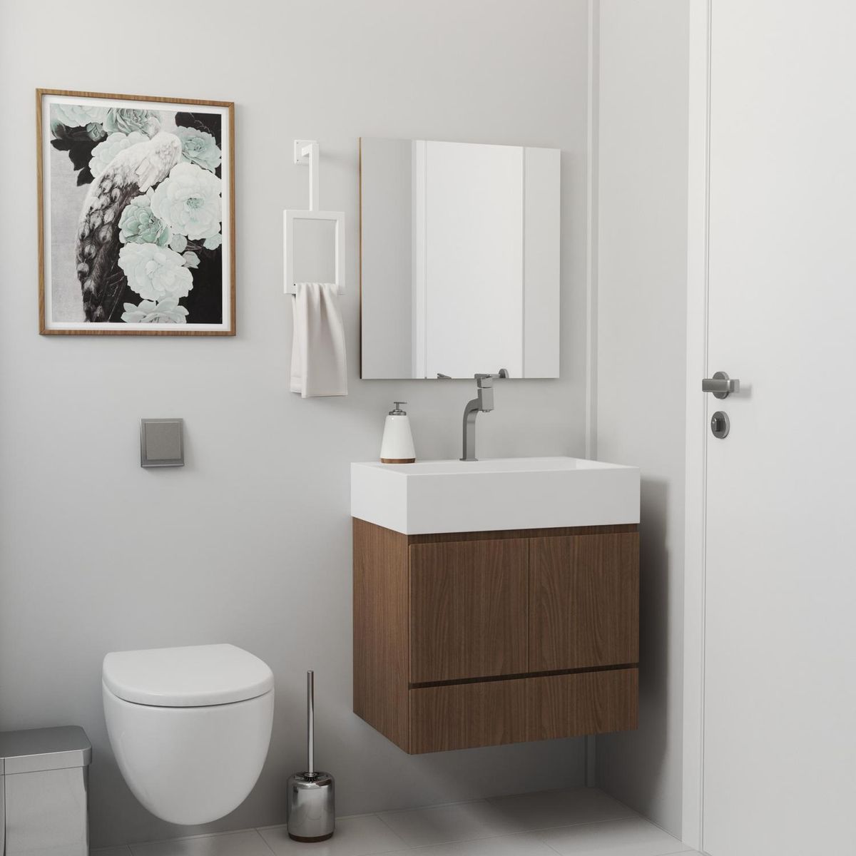 Gabinete para Banheiro com Espelheira Versalhes 60x40cm Jequitiba Venturi, marca  - Foto 2