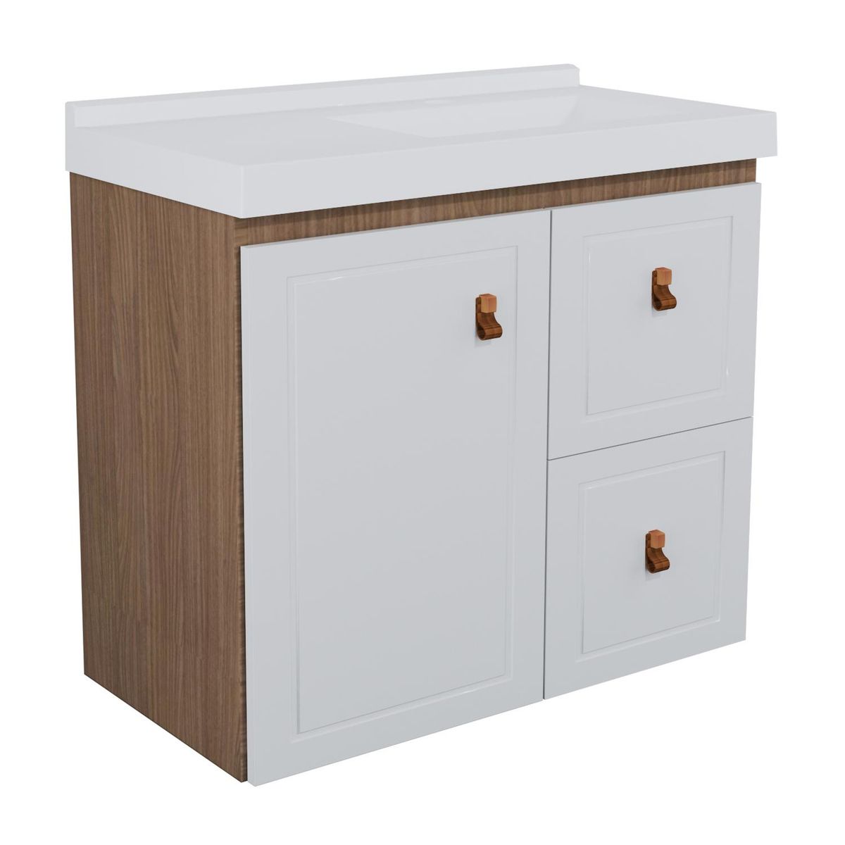 Gabinete para Banheiro Imperius 80cm Branco/Jequitiba Venturi, marca  - Foto Principal