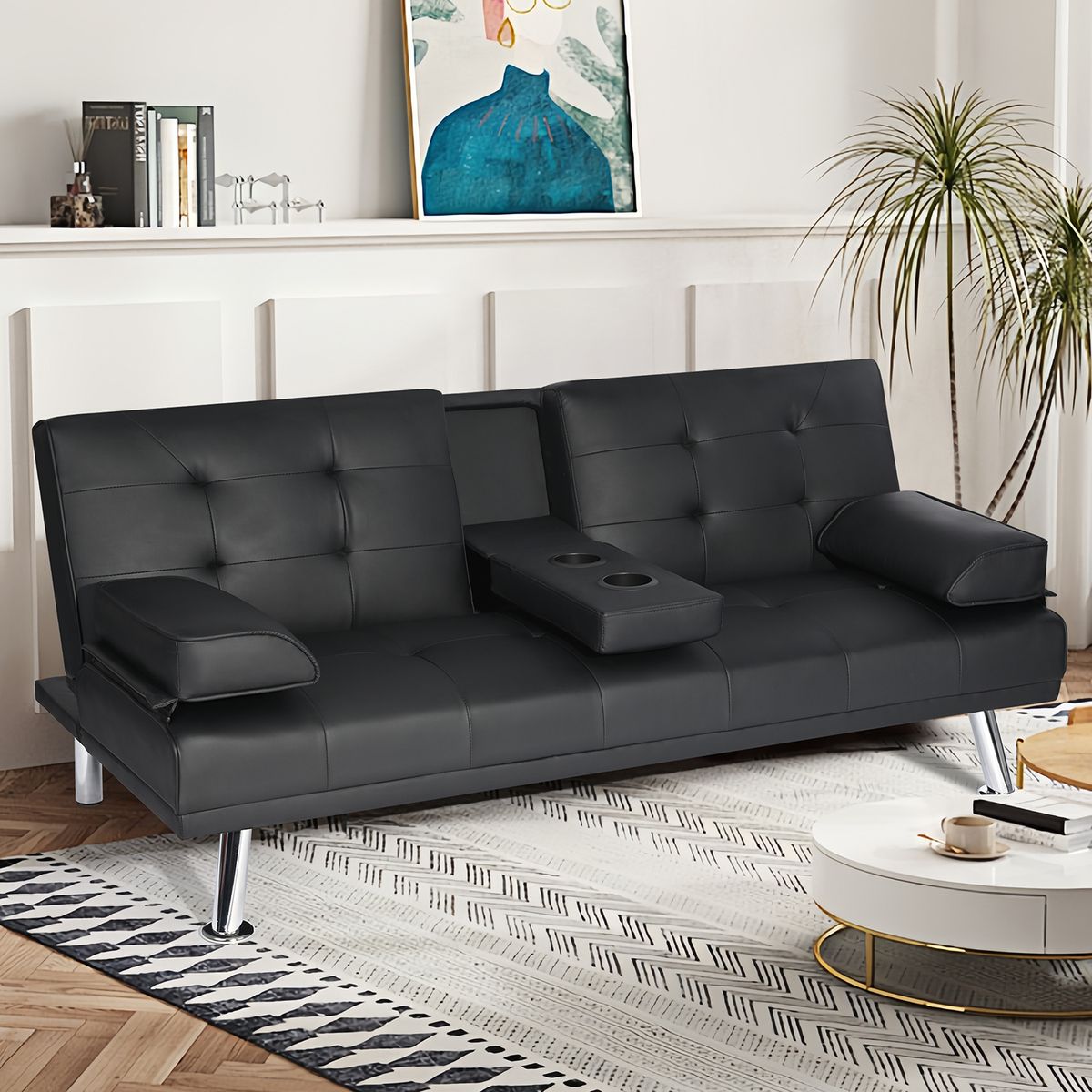 Sofá Aveiro Preto, marca Just Home Collection - Foto Principal