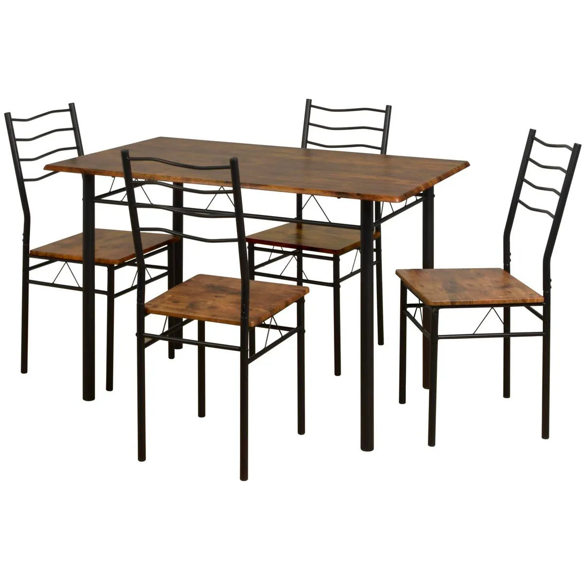 Conjunto Sala De Jantar Mesa Com 4 Cadeiras Panama Just Home Collection, marca Just Home Collection - Foto Principal
