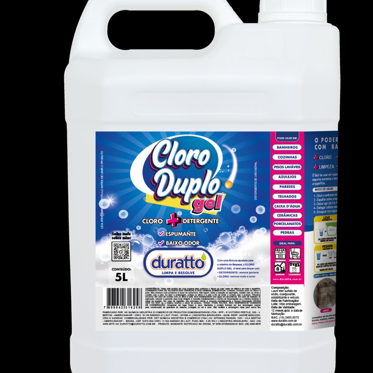 Cloro Duplo Power Gel 5l, marca  - Foto Principal