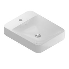 Cuba de Apoio com Mesa Retangular Branca 44x35cm Vox Flow Kohler