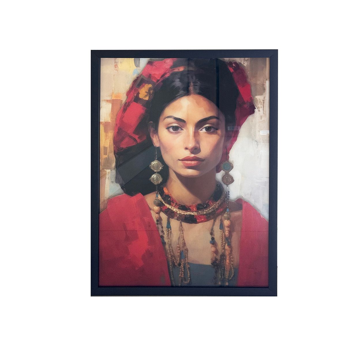 Quadro Uv Mulher em Vermelho 40 X 58 Cm Just Home Collection, marca Just Home Collection - Foto Principal